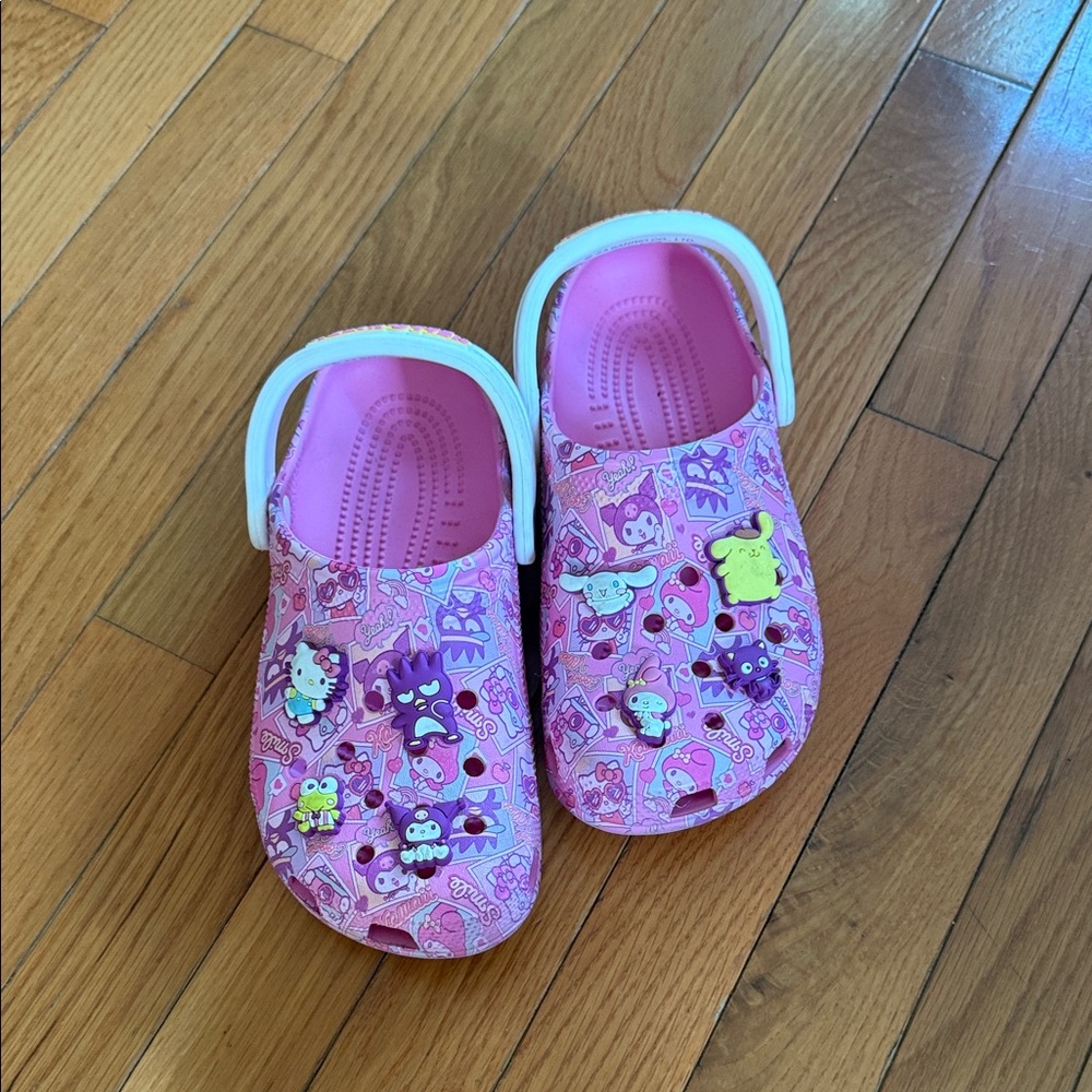CROCS Pink Cartoon Character Clogs
